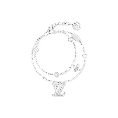 LOUIS VUITTON Metal, Faux Crystal Bracelets Women's Silver