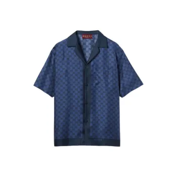 GUCCI FW25 Lido Collection Shirt Men's Blue