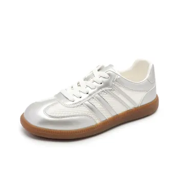 JOSINY Casual Shoes Women's Low Top Silver/Ecru