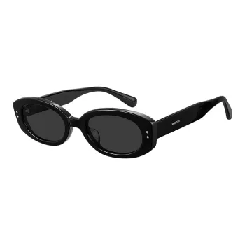 MUJOSH Plate Frame Oval Sun Protection Sunglasses With UV Protection And Polarized Eye Protection Unisex Black