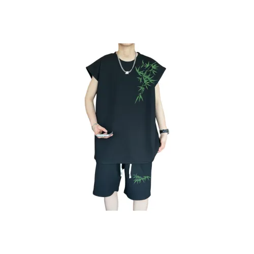 IHIMI Casual Suits Womens Ecru Top+Turquoise Bottom