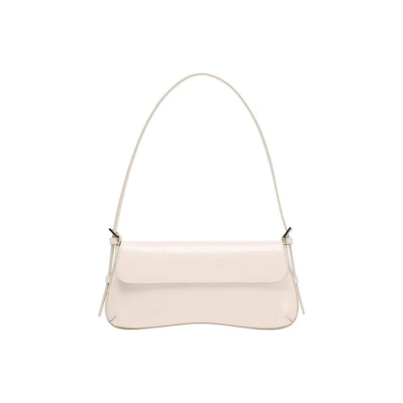 ZARA PU Shoulder Bag Trumpets Women's White-0
