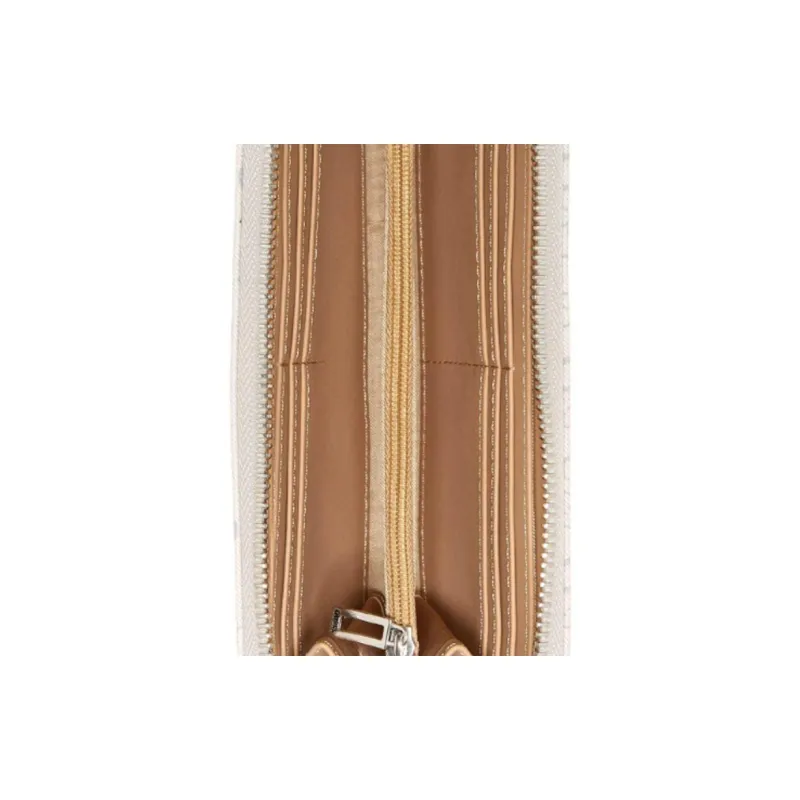 GUESS Artificial Leather Wallet Large Size Women's White-4