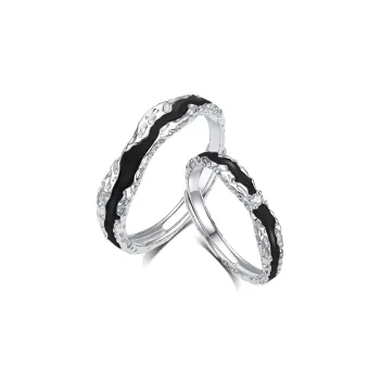Treasure Flaws S999 Fine Silver Rings Unisex Silver