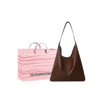 SEVENMOONS PU Shoulder Bag Regular Women's Brown/Black