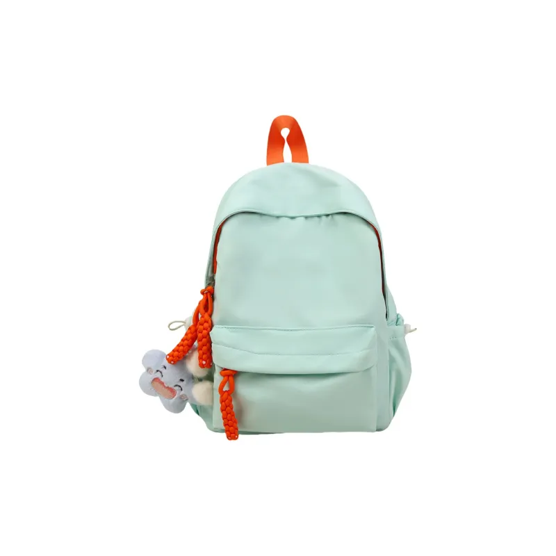 Yalu Nylon Backpack Unisex Black/Ecru/Green/Blue/Pink/Gray/Purple-31