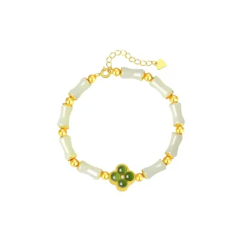 Andaozi Hetian Jade Bracelets Pale Greenish White Jade Women's