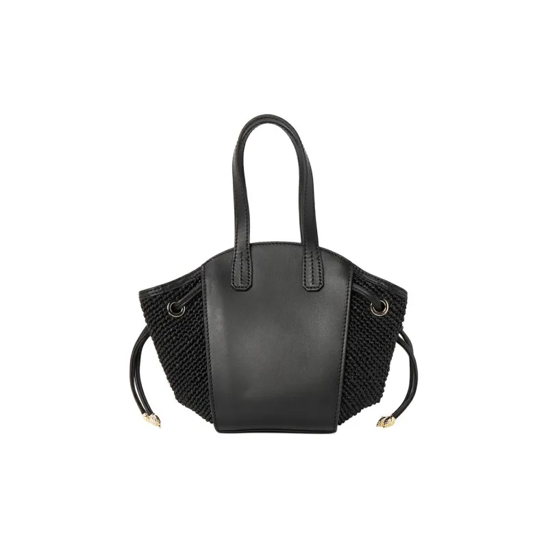 HELEN KAMINSKI Raffia With Cow Leather One Shoulder Handbag Regular Women's Black-2