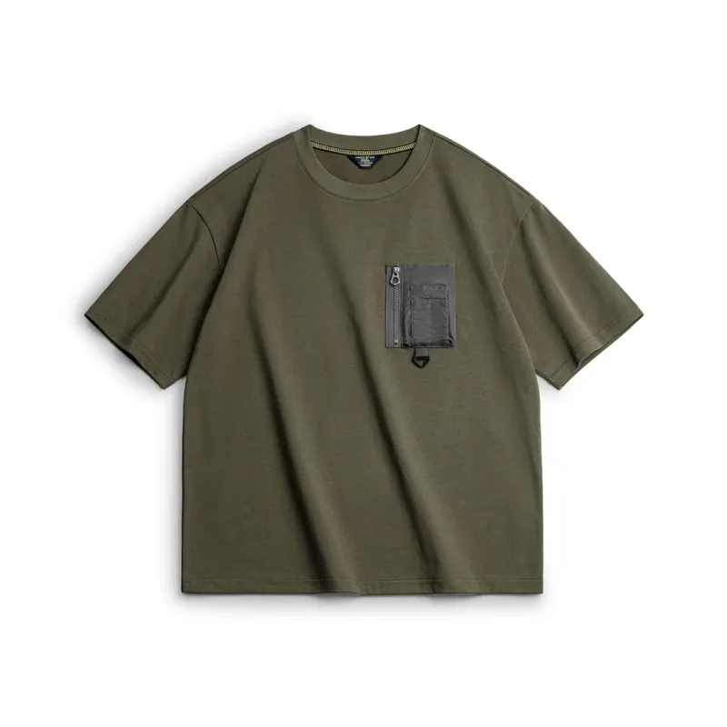 MADEN T Shirts Men Army Green-0