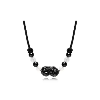 Lao Feng Xiang Obsidian Jade Necklaces Unisex