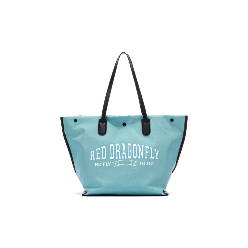 RED DRAGONFLY Fabric With Microfiber Synthetic Leather Tote Bag, Shopping Bag, Shoulder Bag Unisex Multicolor-9