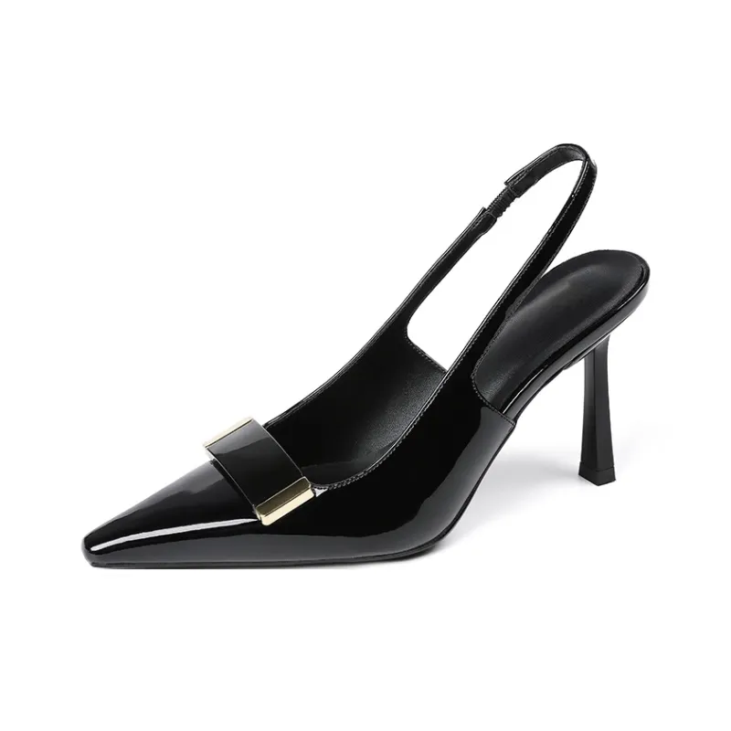 MCKP Slim Heel High Heels 8cm Women's Black-0