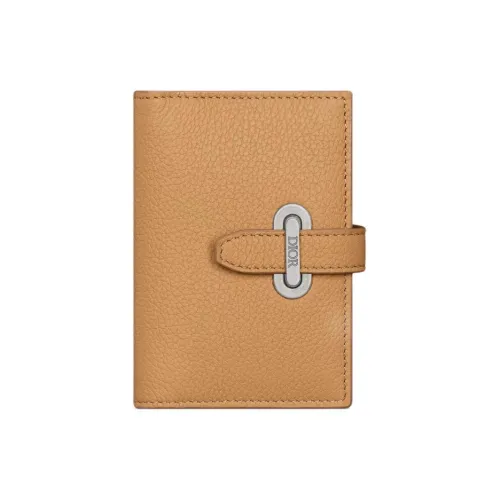 DIOR Cow Leather Wallet Unisex Brown