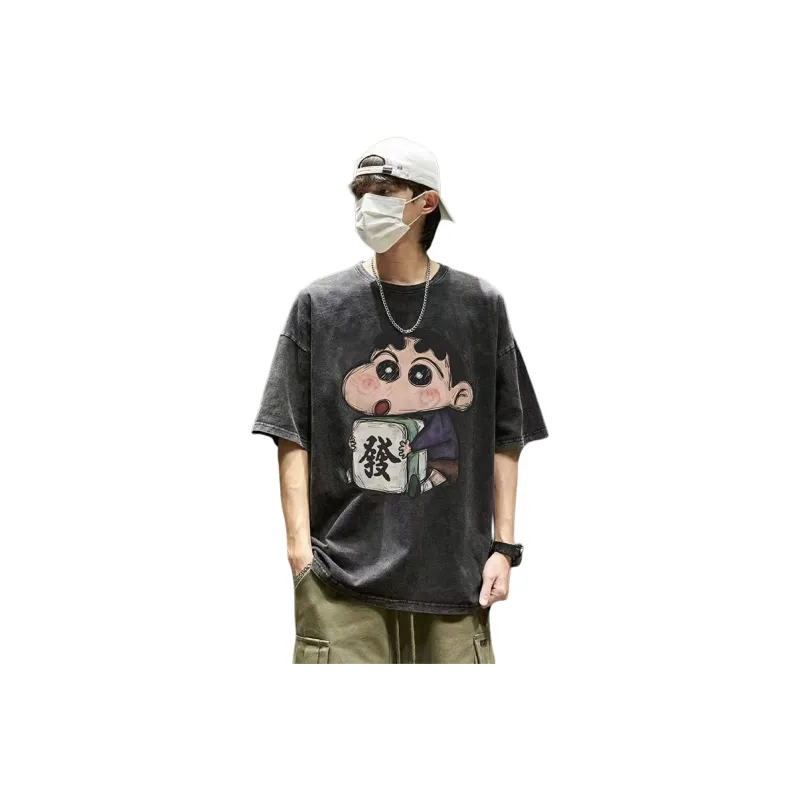 FOMOCE T Shirts Unisex Washed Black-0
