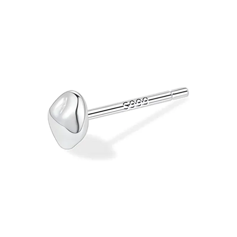 VEZA Sterling Silver Stud Earrings Unisex-0