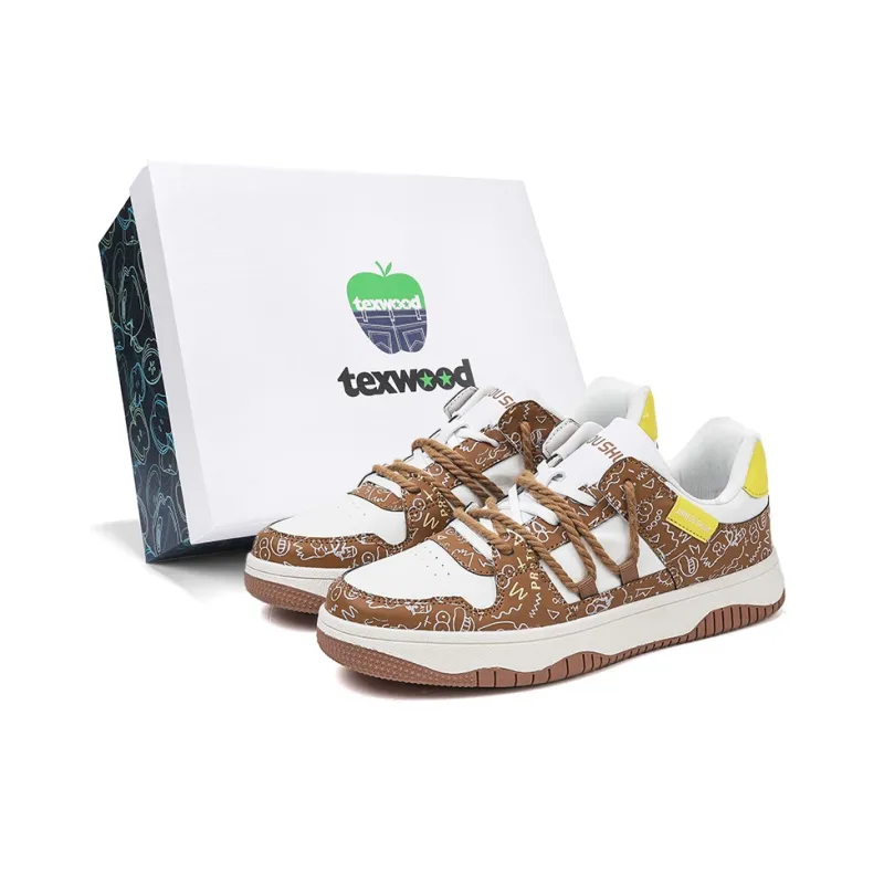 TEXWOOD Slip Resistant, Abrasion Resistant, And Balanced Low Top Skateboard Shoes Men's Box-10