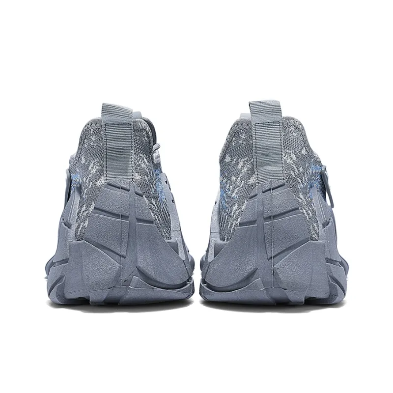 Binary Lightweight, Breathable, And Slip Resistant Low Top Chunky Sneakers Men's Gray-3