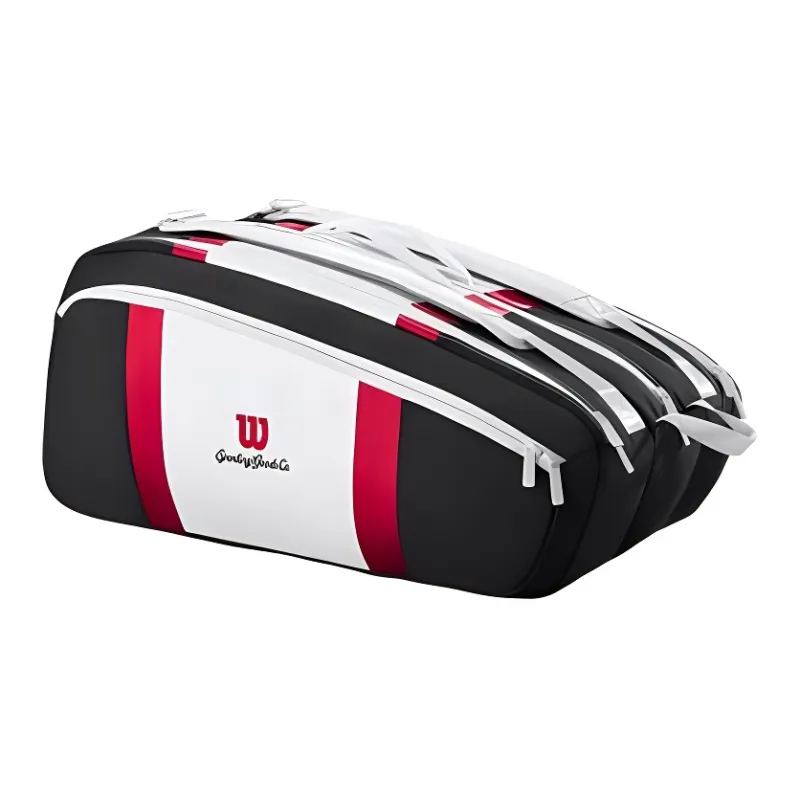 Wilson Tennis Racket Bags Unisex Black White Red-0