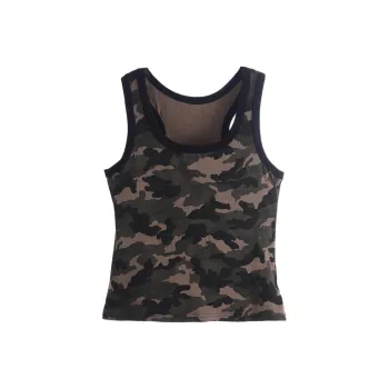 DOKZB Tank Tops Women's Camouflage