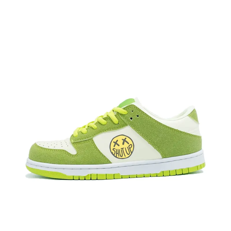 PAIN OR PLEASURE Low Top Skateboard Shoes Unisex Apple Green-0