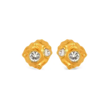 Oscar De La Renta Textured Clip on Earrings