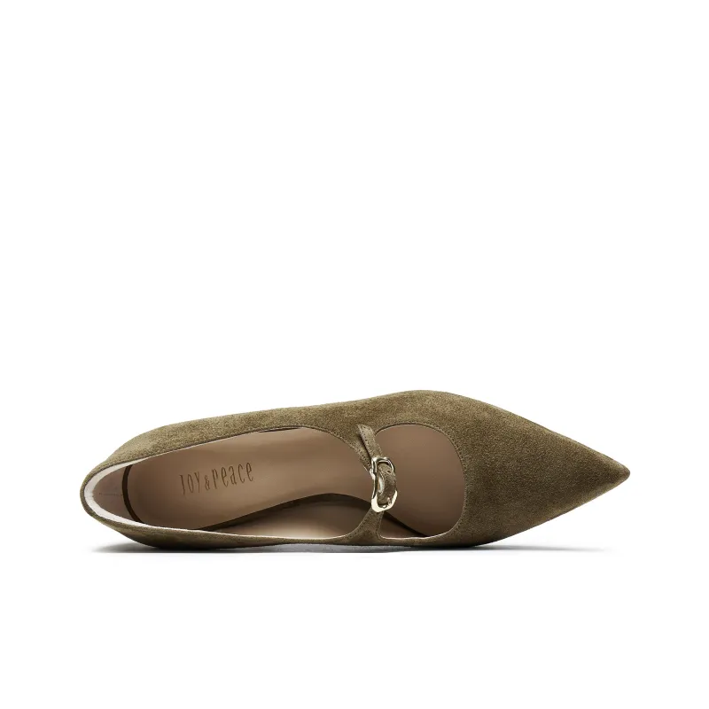 Joypeace Hepburn Slim Heel High Heels 6CM Women's-4