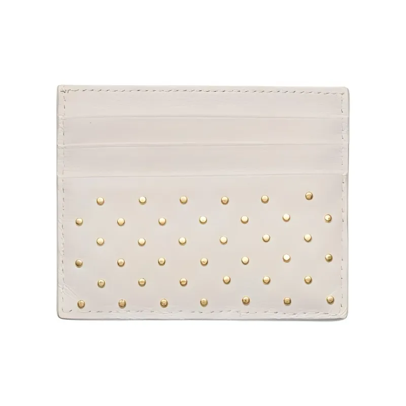 PRADA Leather Card Holder Women's White-1