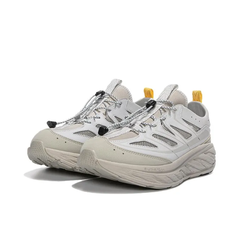 Erke Cushioning And Breathable Low Top Casual Running Shoes Men's Beige-2