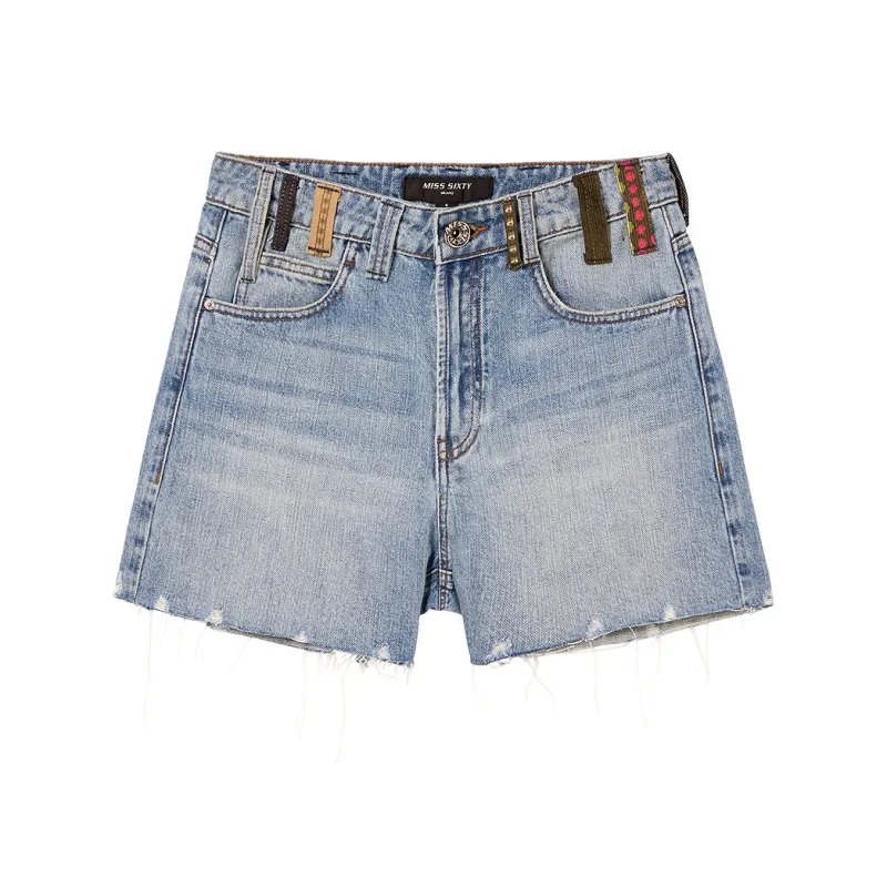 Miss Sixty Denim Shorts Women's Light Blue-0