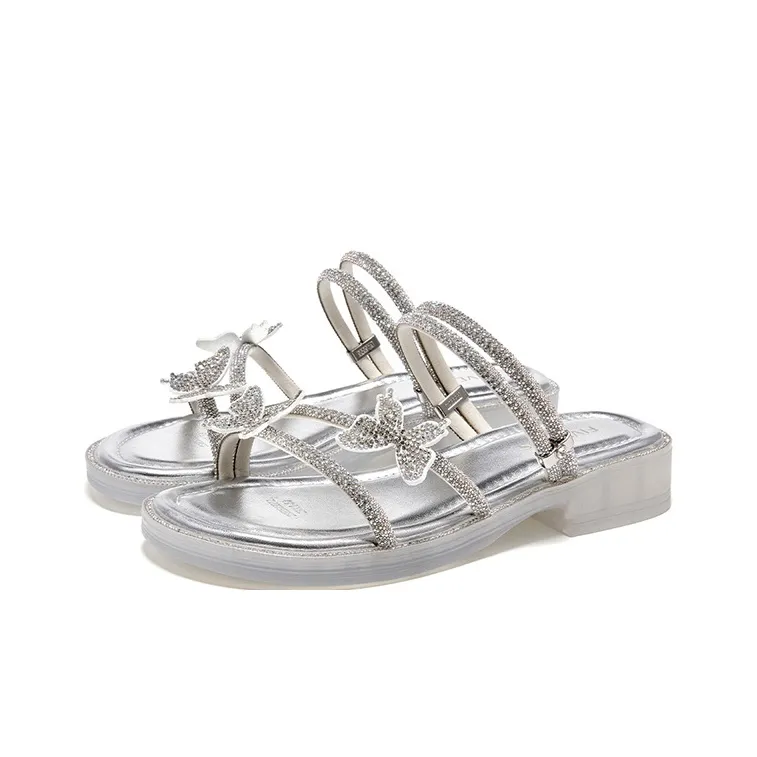 FIVE PLUS Rubber Sole Quiet Slide Slippers Women's-2