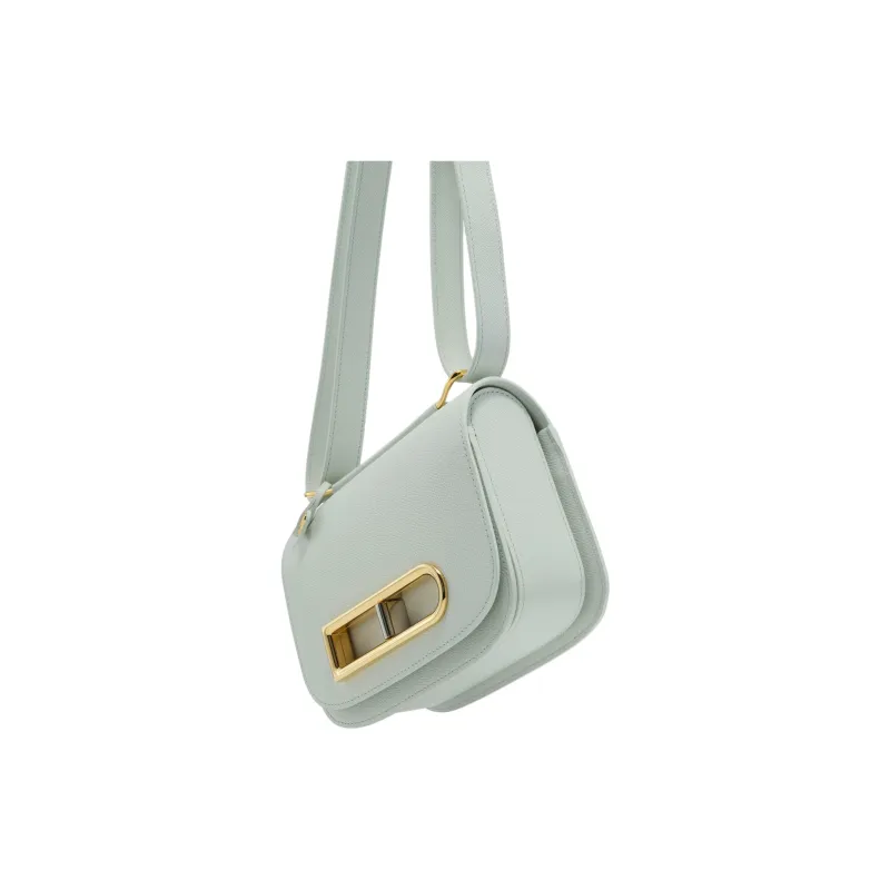 Delvau Alpina Calf Calfskin Shoulder Bag Women's Mint-2