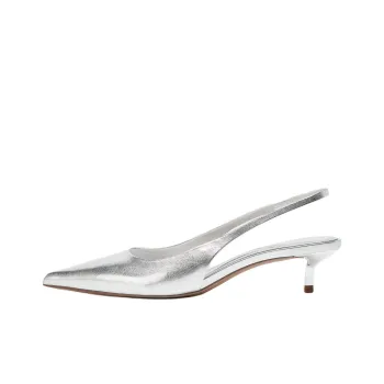 ZARA Slim Heel High Heels 5cm Women's Silver