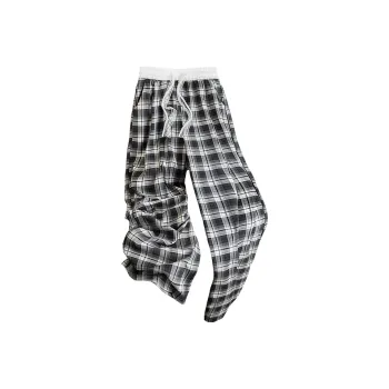 Cypress House Casual Pants Women's Black White Plaid
