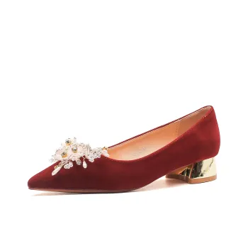 MADALLO Chunky Heel High Heels Women's Red