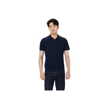 LESS IS MORE Polo Shirt Men's Deep Navy Blue