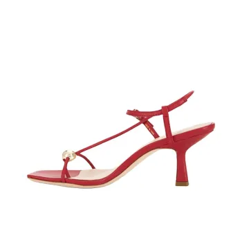 Loeffler Randall Triana One Strap Sandals 7cm Women's Red