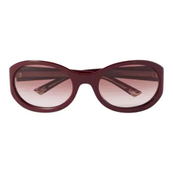 GUCCI Acetate Irregular Shape Sunglasses Unisex Red