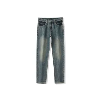 SNOW FLYING Jeans Men Vintage Blue