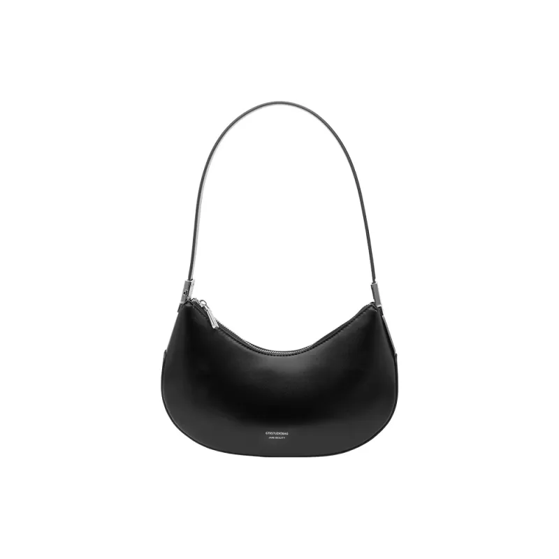 Tanita West Cow Leather Crescent Bag, Crossbody Bag, Shoulder Bag Medium Size Women's Multicolor-6