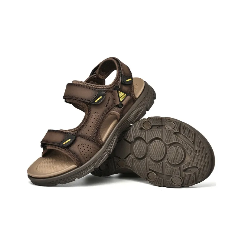 Wen Nai Beach Sandals Men's Dark Brown-2
