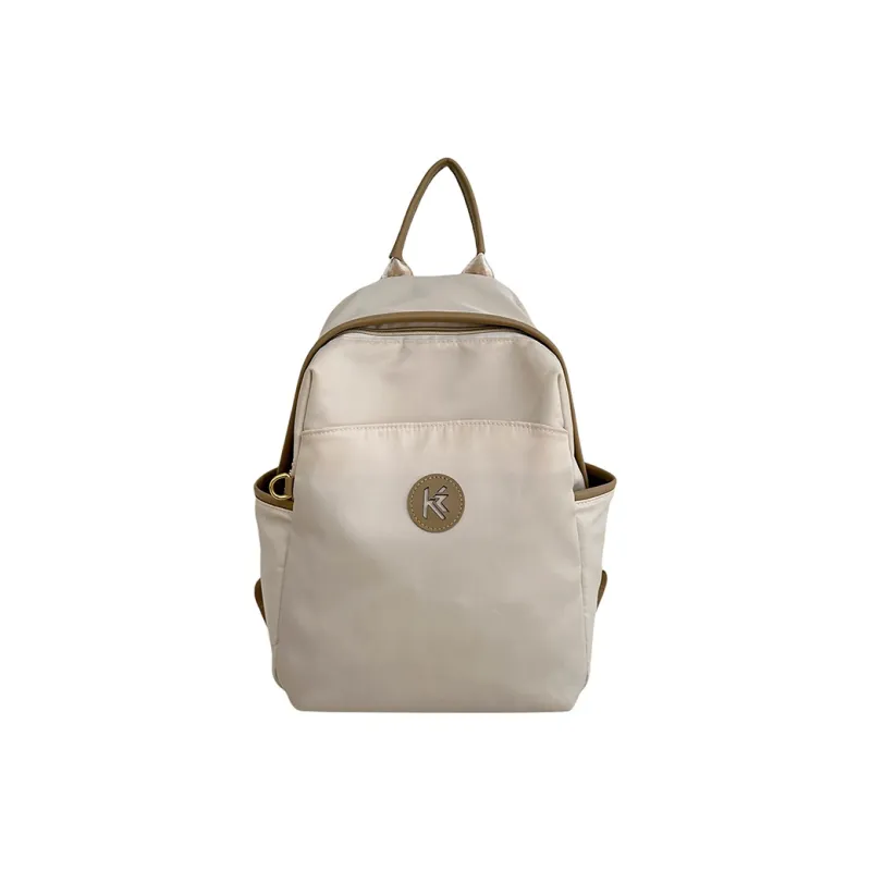 Yalu Nylon Backpack Unisex Ecru/Black Gray/Khaki-0