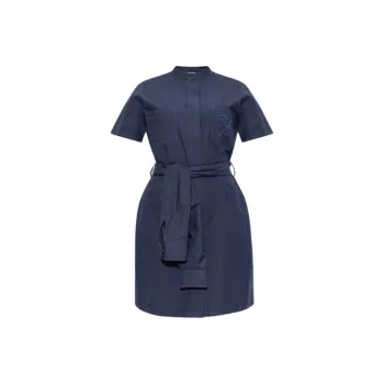 EMPORIO ARMANI Collared Belted Shirt Dress