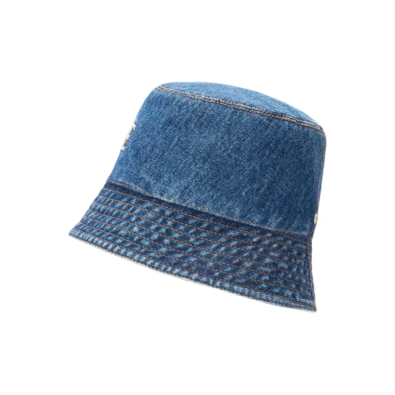 LOEWE Denim Bucket Hats Women's Blue-2