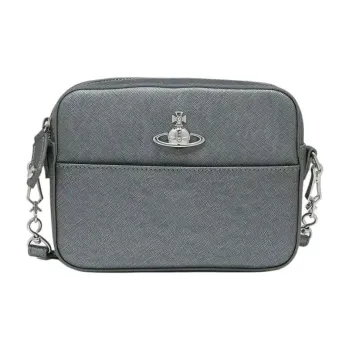 Vivienne Westwood Leather Shoulder Bag Women's Charcoal Gray