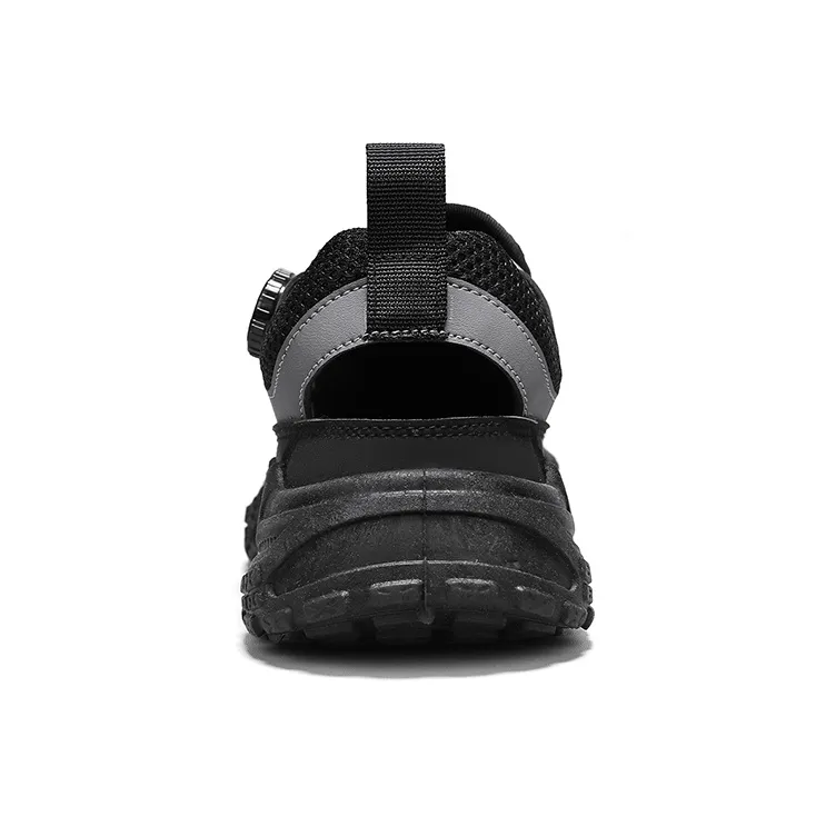 TELENT Odor Resistant Quick Dry Lightweight River Trekking Shoes Men's Black-4