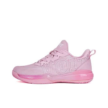 VOIT Cushioning Coverage Rebound Abrasion Resistant Slip Resistant Low Top Basketball Shoes Unisex Light Pink
