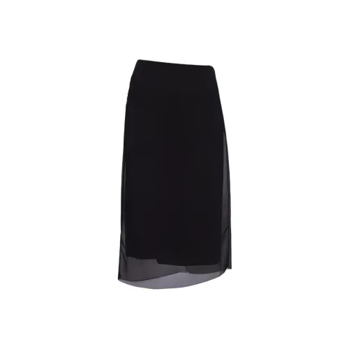 PRADA Semi Sheer Pencil Midi Skirt