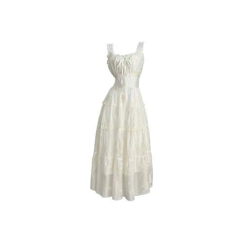 PAZZO Slip Dresses Women's Beige Apricot