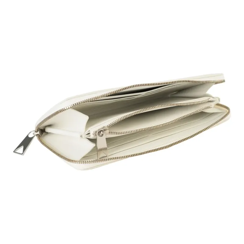 Bottega Veneta Calfskin Clutch Wallet Men's White-4