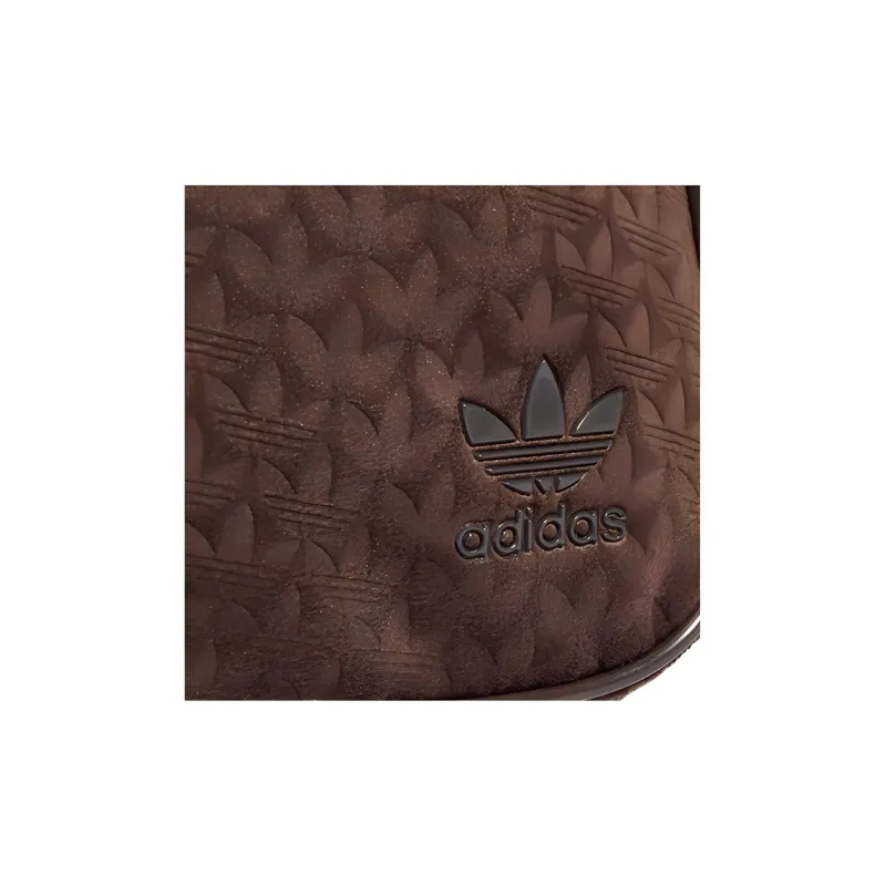 Adidas Recycled Polyester Velour One Shoulder Handbag Mini Women's Dark Brown-2